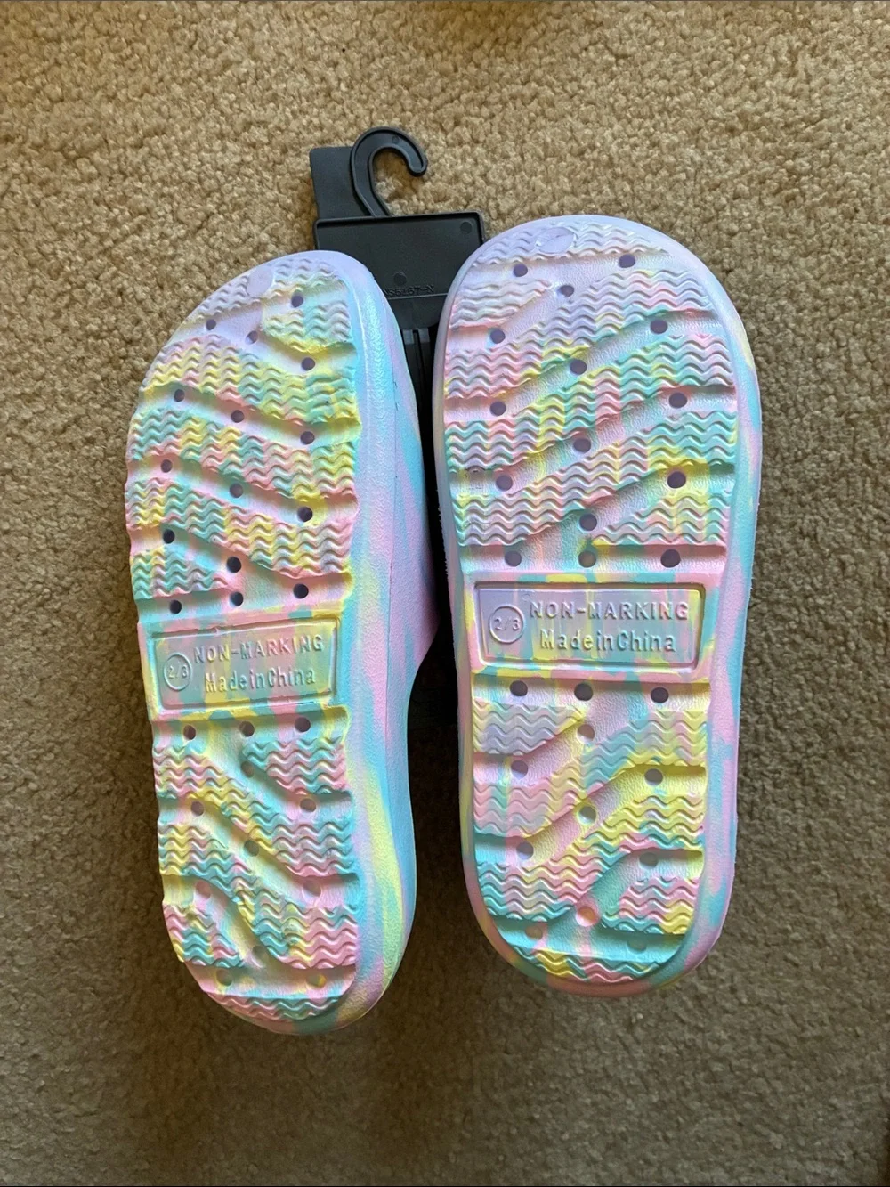 Sanrio Hello Kitty Pastel Swirled Slip-On Slides - Girls Various Sizes